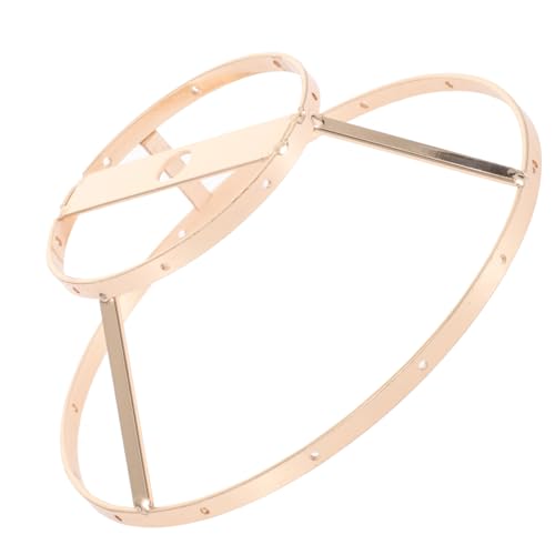 SOLUSTRE Vintage Doppelter Lampenschirm Rahmen Metall Rostbeständiger DIY Lampenschirm Halter für Tisch Nachttischlampen Stabile Lampenfassung für Individuelle Kronleuchter und Windspiele von SOLUSTRE