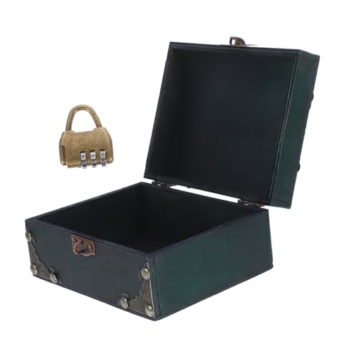 SOLUSTRE Vintage Holzschatulle mit Zahlenschloss Kleine Dekorative Schmuck und Aufbewahrungsbox Kompakter Organizer für Schmuck Erinnerungsstücke und Vielseitige Nutzung zu Hause und Büro SOLUSTRE Vintage Holzschatulle mit Zahlenschloss Kleine Dekorative Schmuck und Aufbewahrungsbox Kompakter Organizer für Schmuck Erinnerungsstücke und Vielseitige Nutzung zu Hause und Büro von SOLUSTRE