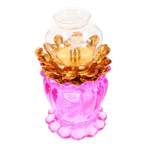 SOLUSTRE Vintage Öllampe mit Lotusblumen Bunte Kerosinlampe für Innenräume Stabile Retro Öllampe als Dekorative Tischlampe und Notlicht Klassischer Stil Sicherer Stand SOLUSTRE Vintage Öllampe mit Lotusblumen Bunte Kerosinlampe für Innenräume Stabile Retro Öllampe als Dekorative Tischlampe und Notlicht Klassischer Stil Sicherer Stand von SOLUSTRE