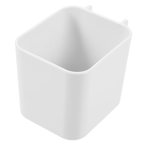 SOLUSTRE Wandhalterung Aufbewahrungsbox Fernbedienungshalter Organizer mit Fach aus Robustem PP für Zuhause Büro Badezimmer Multifunktional zur Platzsparenden Wandmontage Weiß von SOLUSTRE