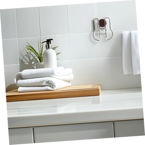 SOLUSTRE Wandschuhhalter Mit Saugnapfmontage Fürs Badezimmer Schuhregal Mit Drainageschlitzen Wandmontiertes Lagerregal Für Hausschuhe Regal Für Badezimmerpantoffeln Ohne Bohren von SOLUSTRE
