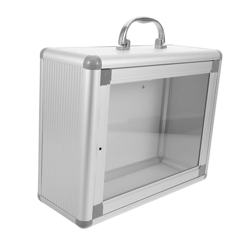 SOLUSTRE Wandmontierte Medikamentenbox Organizer Aufbewahrung Aus Metall Für Badezimmer Büro Platzsparendes Design Notfallmedikamente von SOLUSTRE