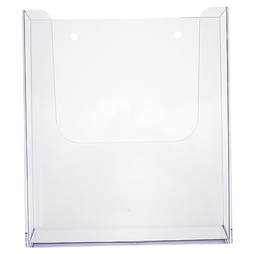 SOLUSTRE Wandmontierter Prospekthalter Transparent Büro Organizer Dokumentenhalter Zeitschriftenständer Platzsparend Für Ordner Ablage Desktop von SOLUSTRE