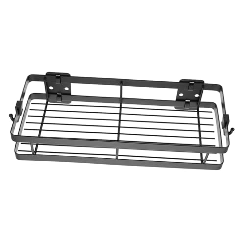 SOLUSTRE Wandmontiertes Badezimmer Regal aus Metall Rostfrei Langlebiges Schwebendes Aufbewahrungsregal ohne Bohren für Toilettenartikel Zahnbürstenhalter Praktische Badezimmer Organizer von SOLUSTRE