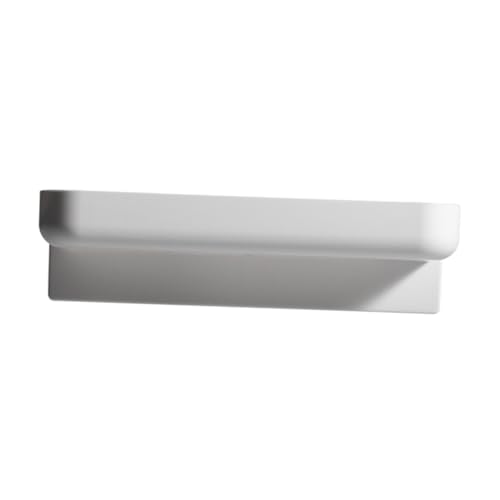SOLUSTRE Wandregal ohne Bohren Badezimmer Ablage Ablagefach Organizer Badregal Weiß Platzsparend Belastbar Moderne Wandhalterung für Duschutensilien und Kosmetik von SOLUSTRE