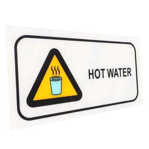 SOLUSTRE Warnschild Achtung Heißes Wasser Selbstklebendes Sicherheitsschild für Klare Warnhinweise für und Außenbereiche Leicht Anwendbar und Praktischer Schutz zur Sensibilisierung für von SOLUSTRE