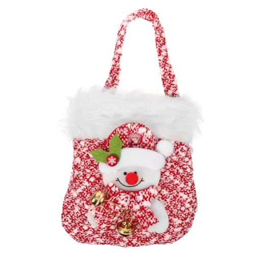 SOLUSTRE Weihnachtliche Geschenkbeutel aus Strapazierfähigem Wiederverwendbar mit Festlichem Schneemann für Süßigkeiten Kekse und Partygeschenke bei Weihnachtsfeiern von SOLUSTRE