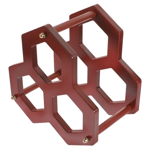 SOLUSTRE Weinregal aus massivem Holz Gestell Flaschenregal Weinregale völlig rustikal Wine Rack Weinhalter in stabilem Design Organizer zur Aufbewahrung von Flaschen hölzern von SOLUSTRE