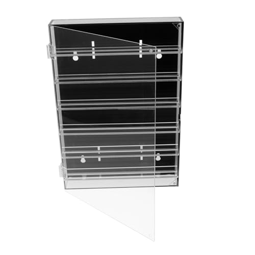 SOLUSTRE Werkzeug-displaybox -Display -hülle Miniaturlager Mini-Tragetasche Vitrine Vitrine Edelstein Vitrine Arbeitsvitrine Miniaturgehäuse Wand Vitrine Black Acryl von SOLUSTRE