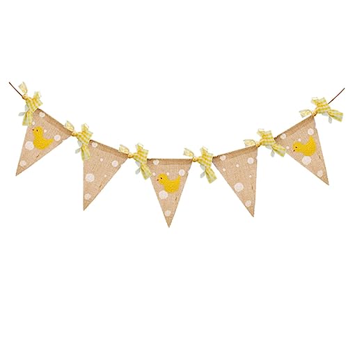 SOLUSTRE Wimpelkette mit Gelbem Enten Langlebiges Leinenmaterial Wiederverwendbar Kindergarten und Babygeburtstagsdeko Party und Klassenraum Girlande SOLUSTRE Wimpelkette mit Gelbem Enten Langlebiges Leinenmaterial Wiederverwendbar Kindergarten und Babygeburtstagsdeko Party und Klassenraum Girlande von SOLUSTRE