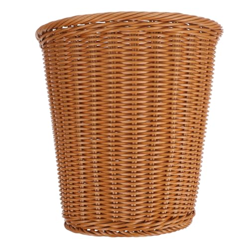 SOLUSTRE Woven Wastebasket Imitation Rattan Haushaltspapierkorb Umweltfreundlicher Stabiler Abfallbehälter Für Wohnzimmer Küche Büro Schlafzimmer SOLUSTRE Woven Wastebasket Imitation Rattan Haushaltspapierkorb Umweltfreundlicher Stabiler Abfallbehälter Für Wohnzimmer Küche Büro Schlafzimmer von SOLUSTRE