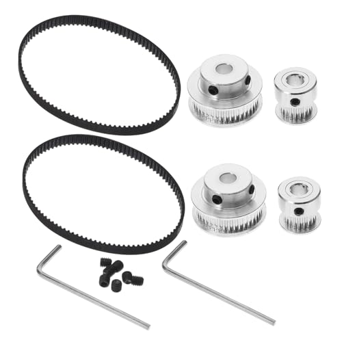 SOLUSTRE Zahnriemen und Zahnriemenscheiben mit Synchronous Belt Verschleißfest Stabil für Cnc Maschinen und Drucker Zähne Zähne Bohrung Geschlossenes Band von SOLUSTRE