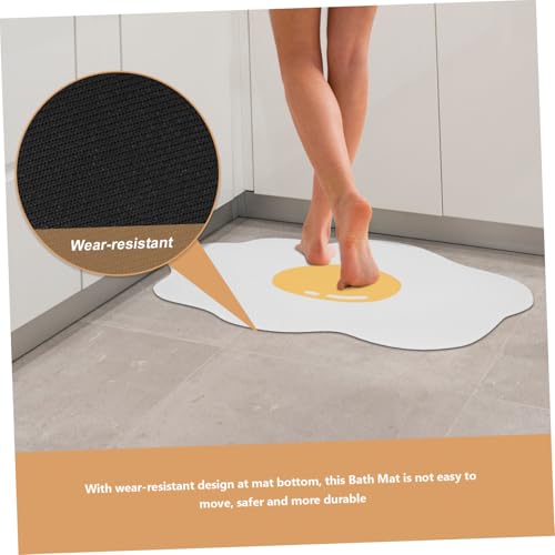 SOLUSTRE rutschfeste Badematte aus Saugfähigem Weiche Wasserabsorbierende Badezimmer Bodenmatte in Ei Form Schnell Trocknend als Badvorleger und zur Wohnungsdekoration von SOLUSTRE