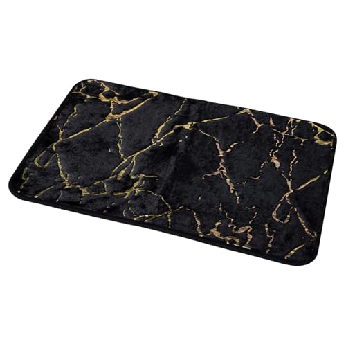 SOLUSTRE rutschfeste Badematte mit Marmor Muster Extra Saugfähige Duschmatte Weicher Bodenmatte für Bad Wohnzimmer Schlafzimmer wasserdichte Rutsch Fußmatte in Schwarz SOLUSTRE rutschfeste Badematte mit Marmor Muster Extra Saugfähige Duschmatte Weicher Bodenmatte für Bad Wohnzimmer Schlafzimmer wasserdichte Rutsch Fußmatte in Schwarz von SOLUSTRE