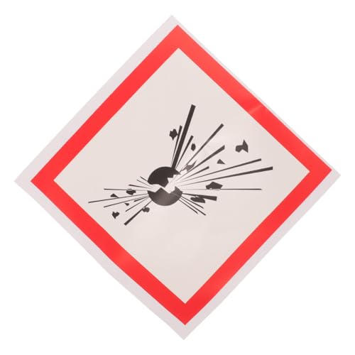 Sprengstoffschild Sicherer Schildaufkleber Warnschild Für Gefahr Aufkleber Mit Explosiven Selbstklebende Gefahrenschilder Gefahren-sicherheitswarnschild Pvc SOLUSTRE von SOLUSTRE