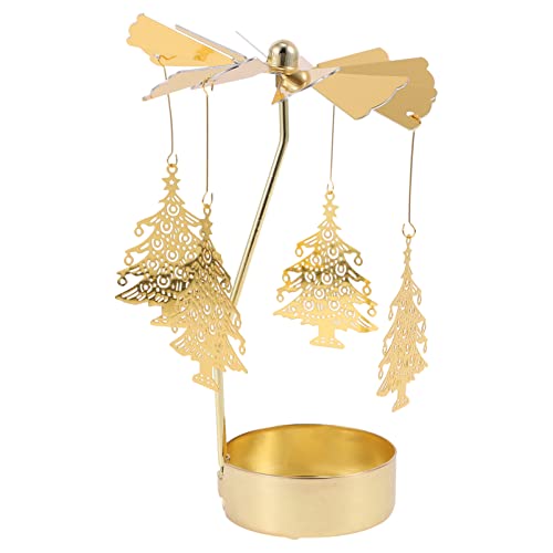 Weihnachten Gold Kerzenhalter Metall Teelichthalter: Weihnachtsbaum Teelicht Karussell Eisen Duftkerzen Halter Rotierender Kerzenständer Xmas Deko Ornamente Wohnzimmer Tischdeko Geschenke Weihnachten Gold Kerzenhalter Metall Teelichthalter: Weihnachtsbaum Teelicht Karussell Eisen Duftkerzen Halter Rotierender Kerzenständer Xmas Deko Ornamente Wohnzimmer Tischdeko Geschenke von SOLUSTRE