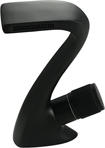 SOLVEX Wasserhahn Bad,Modern Schwarz Massivem Messing Wasserfall Waschtischarmatur,Elegant Stil Chrom Mischbatterie Einhebel Kalt Warm Mixer Wasserhahn für Badezimmer,SP-12019-N-new von SOLVEX