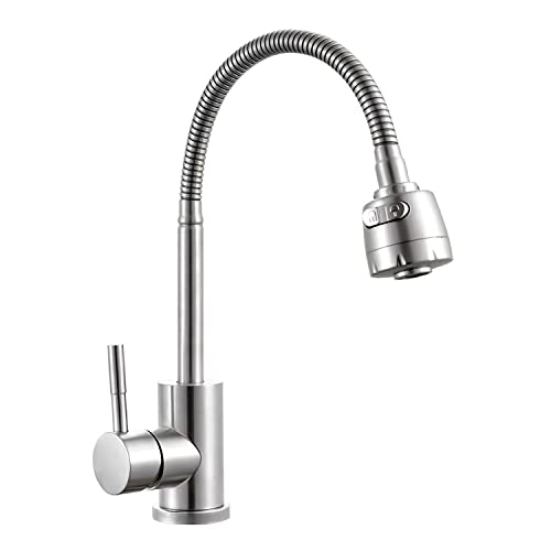 SOLVEX Wasserhahn Küche,2 Modus Wasserhahn Küche mit Hohe Bogenauslauf,Elegant Stil Armatur Einhebel Spültischarmatur,Heißem und Kaltem Einstellbarer,Zeichnung,DE-SP-10017 von SOLVEX