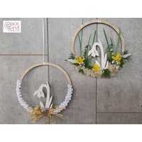 Fensterdeko Frühling Schneeglöckchen Holzring Loop von SOLYVEshop