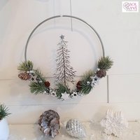 Fensterdeko Hänger Tannenbaum Weihnachten - Silber Metallring Loop Fensterdeko Hänger Tannenbaum Weihnachten - Silber Metallring Loop von SOLYVEshop