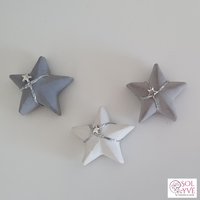 Magnete 3Er Set Sterne Aus Beton Extra Stark Weiß, Grau, Oder Bunt - Weihnachtsdeko Kühlschrankmagnete von SOLYVEshop