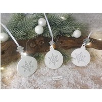 Weihnachtsanhänger 3Er Set "Schneeflocke" - Christbaumschmuck Weihnachtsdeko Geschenkanhänger Weihnachtsanhänger 3Er Set "Schneeflocke" - Christbaumschmuck Weihnachtsdeko Geschenkanhänger von SOLYVEshop