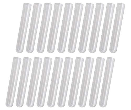 SOMA Reagenzgläser Kunststoff 100x16mm, 20 Stück - Bruchsicher, Klar, für Labor, Haushalt und Dekoration von SOMA