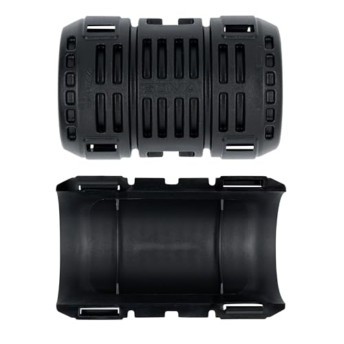 Wellrohrverbinder M16 - Muffe schwarz, 30 Halbschalen (für 15 Verbindungen), schlagzäh, antistatisch, halogenfrei, temperaturbeständig von -20°C bis +80°C von SOMA