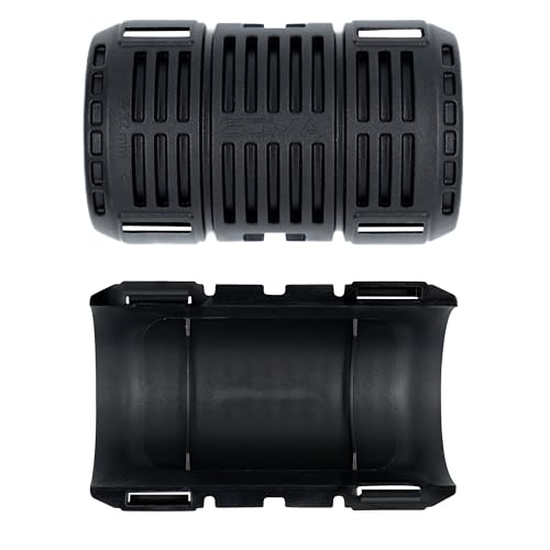 Wellrohrverbinder M32 - Muffe schwarz, 4 Halbschalen (für 2 Verbindungen), schlagzäh, antistatisch, halogenfrei, temperaturbeständig von -20°C bis +80°C von SOMA