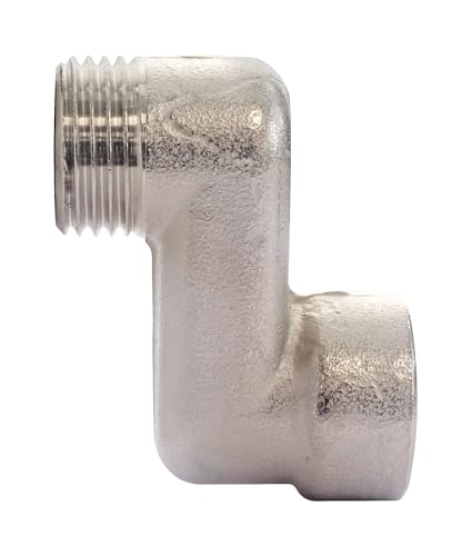 SOMATHERM FOR YOU, 601520708, Exzentrisches Verbindungsstück 30mm MF1/2 (15x21) vernickeltes Messing, erleichtert den Anschluss eines Heizkörpers mit dem Wasserzulauf. von SOMATHERM FOR YOU