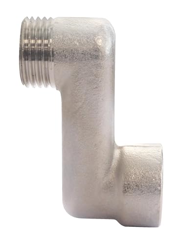 SOMATHERM FOR YOU, 601520709, Exzentrisches Verbindungsstück 40mm MF1/2 (15x21) vernickeltes Messing, erleichtert den Anschluss eines Heizkörpers an die Wasserzufuhr. von SOMATHERM FOR YOU
