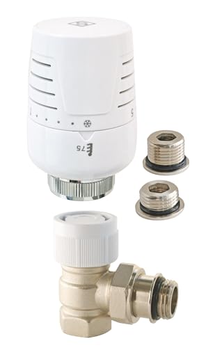 SOMATHERM FOR YOU, 601522104, Thermostatventil T302 Universalwinkel 3/8 (12x17) oder 1/2 (15x21), Kompatibel mit allen Standard-Thermostatköpfen M30x1,5 auf dem Markt von SOMATHERM FOR YOU