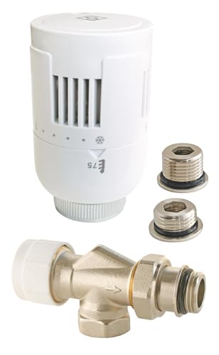 SOMATHERM FOR YOU, 601522110, Thermostatventil T301 umgekehrtes Universal-Eckventil 3/8 (12x17) oder 1/2 (15x21), Kompatibel mit allen Standard-Thermostatköpfen M30x1,5 auf dem Markt von SOMATHERM FOR YOU