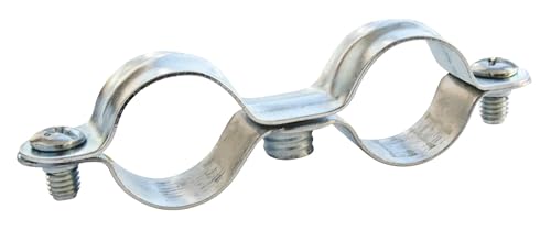 SOMATHERM FOR YOU - Doppelbefestigungsklammer - aus vernickeltem Stahl - für Rohr Ø 12 mm - Bag 2 Teile von SOMATHERM FOR YOU