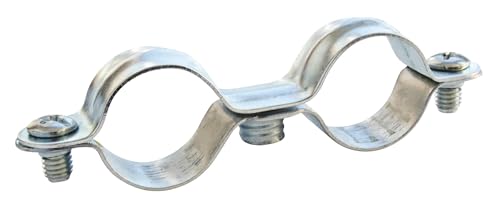 SOMATHERM FOR YOU - Doppelbefestigungsklammer - aus vernickeltem Stahl - für Ø 16 mm Rohr - Beutel 2 Teile von SOMATHERM FOR YOU