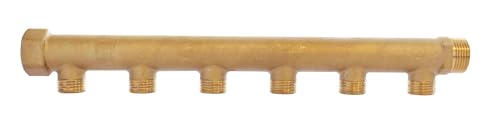 SOMATHERM FOR YOU - Messing Verteiler - 6 Abfahrten Male 15/21-20/27 Female Input - Output Buck 20/27 von SOMATHERM FOR YOU