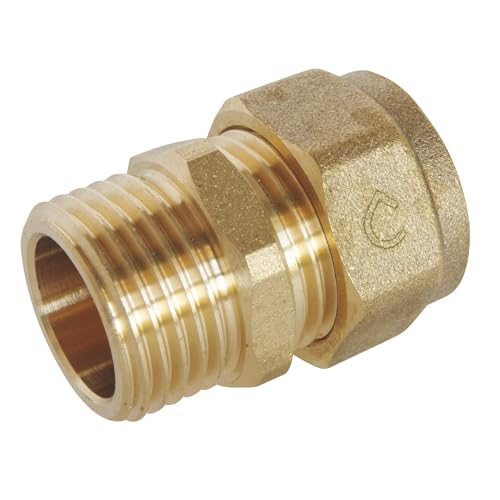 SOMATHERM FOR YOU - Gerade Klemmverschraubung (zum Anschrauben) für PER-Rohr Ø12 - Male 12/17 (3/8''), Im 5er-Pack, Ermöglicht den Anschluss eines PER-Rohrs mit Durchmesser Ø12 durch einfaches Anschrauben an eine Mutter ohne Spezialwerkzeug (2 Flachschlüssel genügen). von SOMATHERM FOR YOU