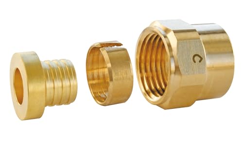 SOMATHERM FOR YOU - Gerade PER-Verbindungen mit Kompression Ø12 - drehbare Mutter 12/17 (3/8") - Beutel mit 2 Stück. von SOMATHERM FOR YOU