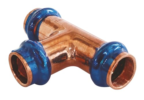 SOMATHERM FOR YOU - Gleiches T-Stück Kupfer mit Pressfitting FFF Ø12 von SOMATHERM FOR YOU