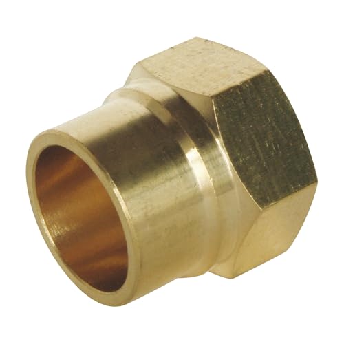 SOMATHERM FOR YOU - Messing gerade Lötfitting - Female 12/17 - Für Kupferrohr Ø 14 - Beutel von 2 Stück von SOMATHERM FOR YOU