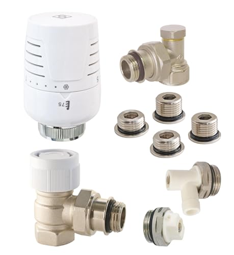 SOMATHERM FOR YOU - Set mit Thermostatkopf T302 Universalwinkel komplett. von SOMATHERM FOR YOU