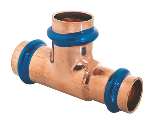 SOMATHERM FOR YOU - T-Stück reduziert Kupfer Pressfitting FFF Ø16 Ø14 Ø14 von SOMATHERM FOR YOU