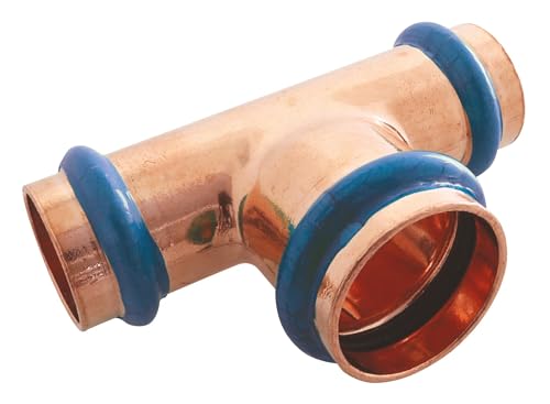 SOMATHERM FOR YOU - T-Stück vergrößert in der Mitte Kupfer Pressfitting FFF Ø14 Ø16 Ø14 von SOMATHERM FOR YOU