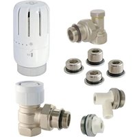 T301 Thermostat-Set, Universalwinkel, komplett in Weißmessing SOMATHERM FOR YOU von SOMATHERM FOR YOU