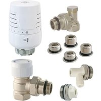 T302 Thermostat-Set, Universalwinkel, komplett in Weißmessing SOMATHERM FOR YOU von SOMATHERM FOR YOU