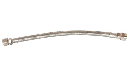 SOMATHERM FOR YOU - Sanitärschlauch mit gerader Doppelkegelverbindung für Kupferrohr Durchmesser 10 und gerader Doppelkegelverbindung für Kupferrohr Durchmesser 12 - Länge 30 cm - DN8 von SOMATHERM FOR YOU