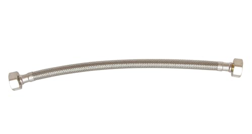 SOMATHERM FOR YOU - Sanitärschlauch Anschluss drehbare Mutter, gerade, weiblich 12/17 (3/8') - drehbare Mutter, gerade, weiblich 12/17 (3/8') - Länge 80 cm - DN8 von SOMATHERM FOR YOU