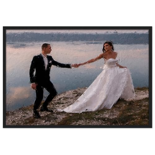 SOMEDA® Dein Foto als Ölgemälde/personalisiertes Geschenk/Familie, Partner oder Haustier/als Fotoposter, Leinwand oder gerahmtes Bild von SOMEDA