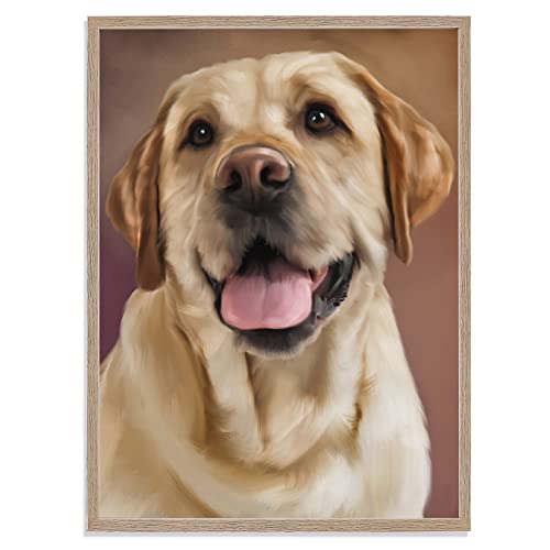 SOMEDA® Dein Haustier als Öl-Portrait/personalisiertes Portrait von deinem Foto/als Poster, Leinwand oder gerahmtes Bild/einzigartiges Geschenk (Gerahmtes Bild, 30x40 cm) von SOMEDA