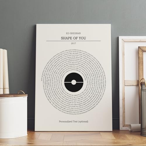 SOMEDA® Dein Lied im Schallplatttendesign | Lyrics personalisiert mit deinem Song | Poster, Leinwand oder gerahmtes Bild | Geschenk für Partner (Fotoposter, 40x60 cm) von SOMEDA